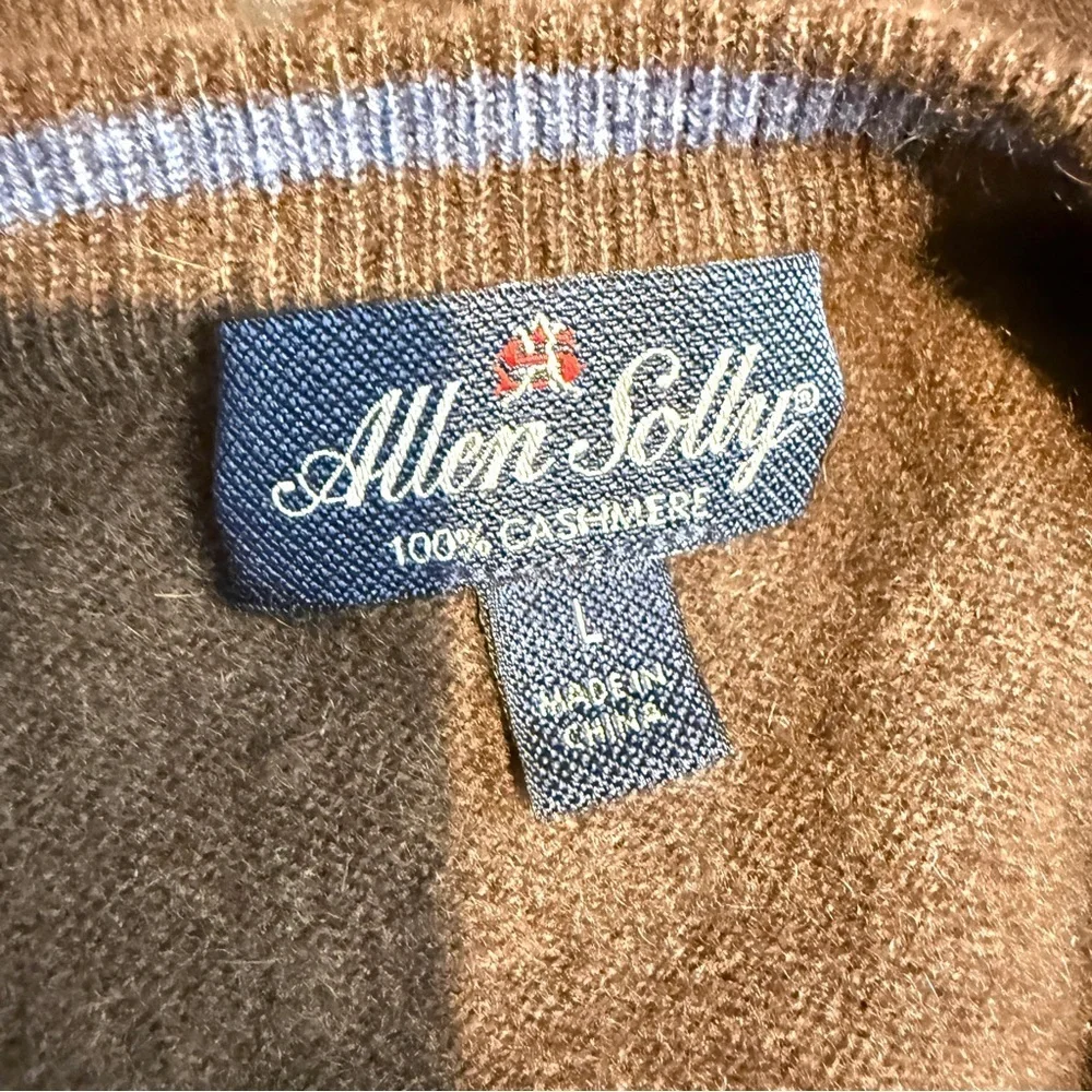 Allen Solly Cashmere Brown V-Neck Sweater